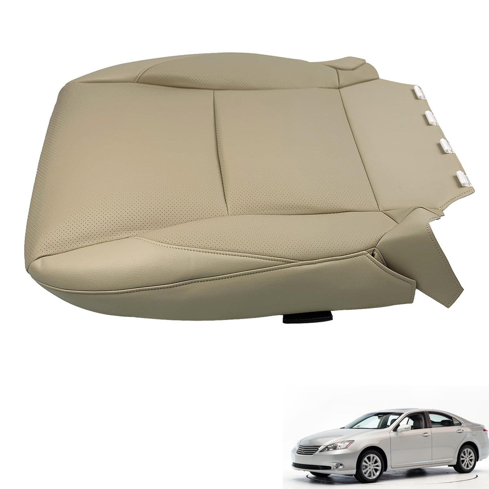 Driver Side Tan Bottom Leather Seat Cover for ES350 Sedan 2007-2012