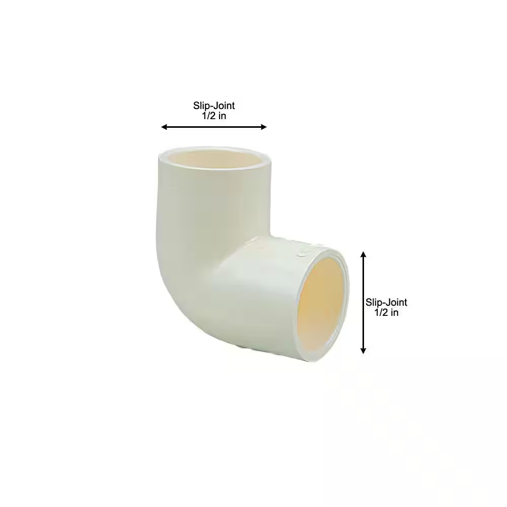 1/2 In. X 1/2 In. Chlorinated Poly Vinyl Chloride (CPVC)-CTS 90-Degree Slip X Sl
