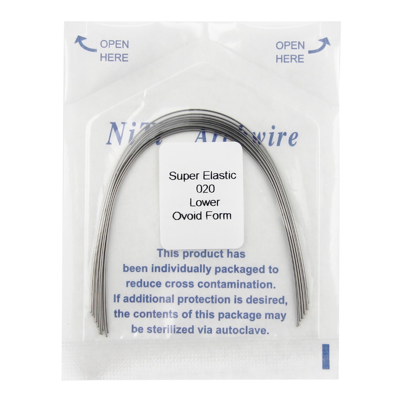 100Pcs Dental Orthodontic Arch Wire Super Elastic NiTi Round Ovoid Form 012-020