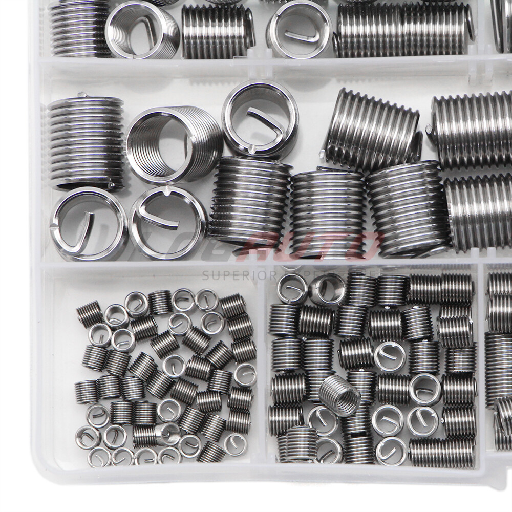 200Pcs Thread Insert Helicoil Kit M3 M4 M5 M6 M8 M10 M12 Inserts Stainless Steel