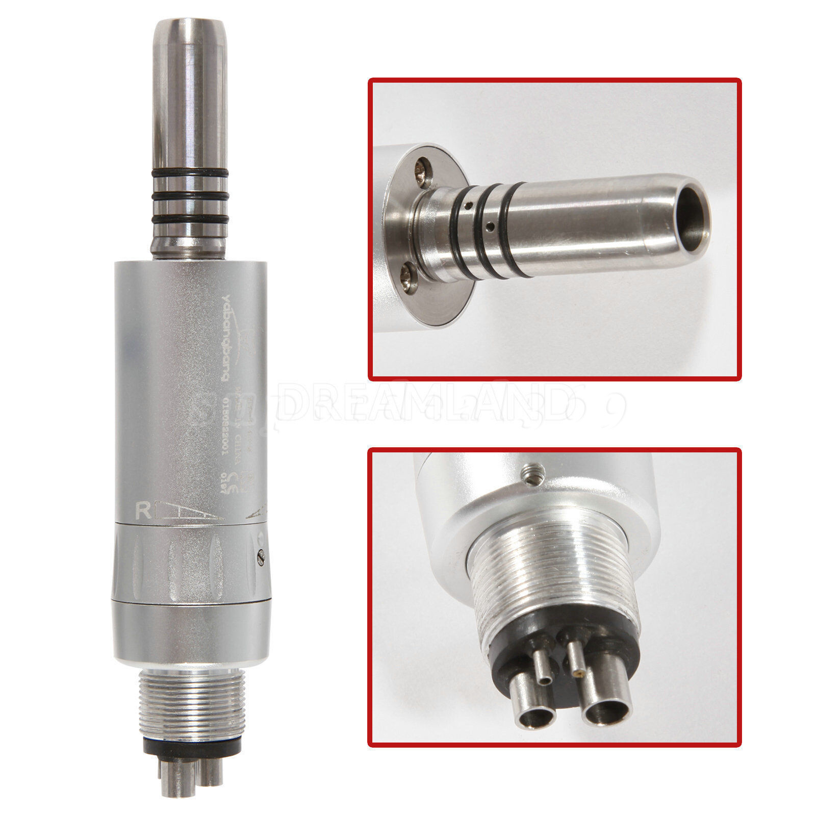 Dental E-type Air Motor Slow Low Speed Handpiece 4 Hole Inner Water Spray USA