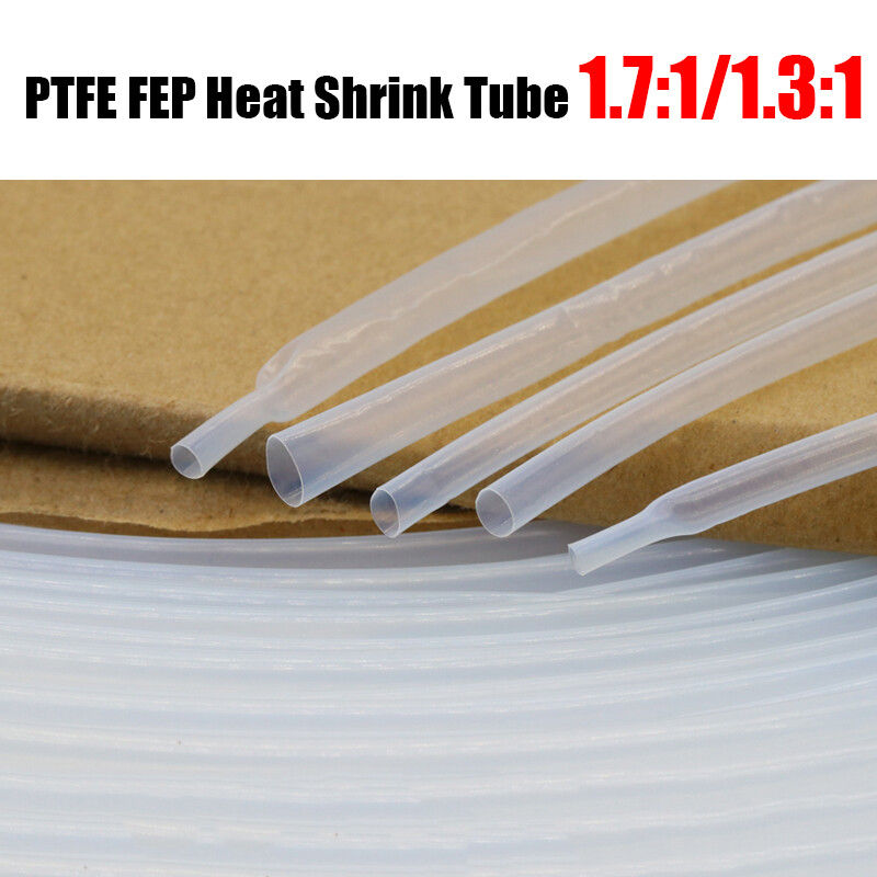 1.7:1 PTFE FEP 260℃ 600V Transparent Heat Shrinkable Shrink Tube 0.5/1/1.5-40mm