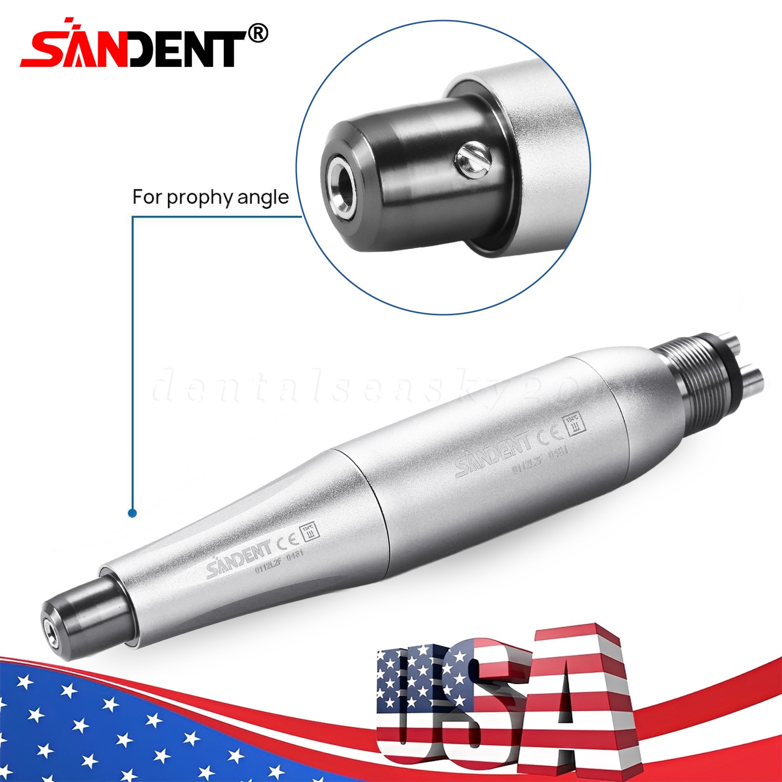 NSK Style Dental 45 Degree Surgical High Speed Handpiece Push Button 4 Holes OR