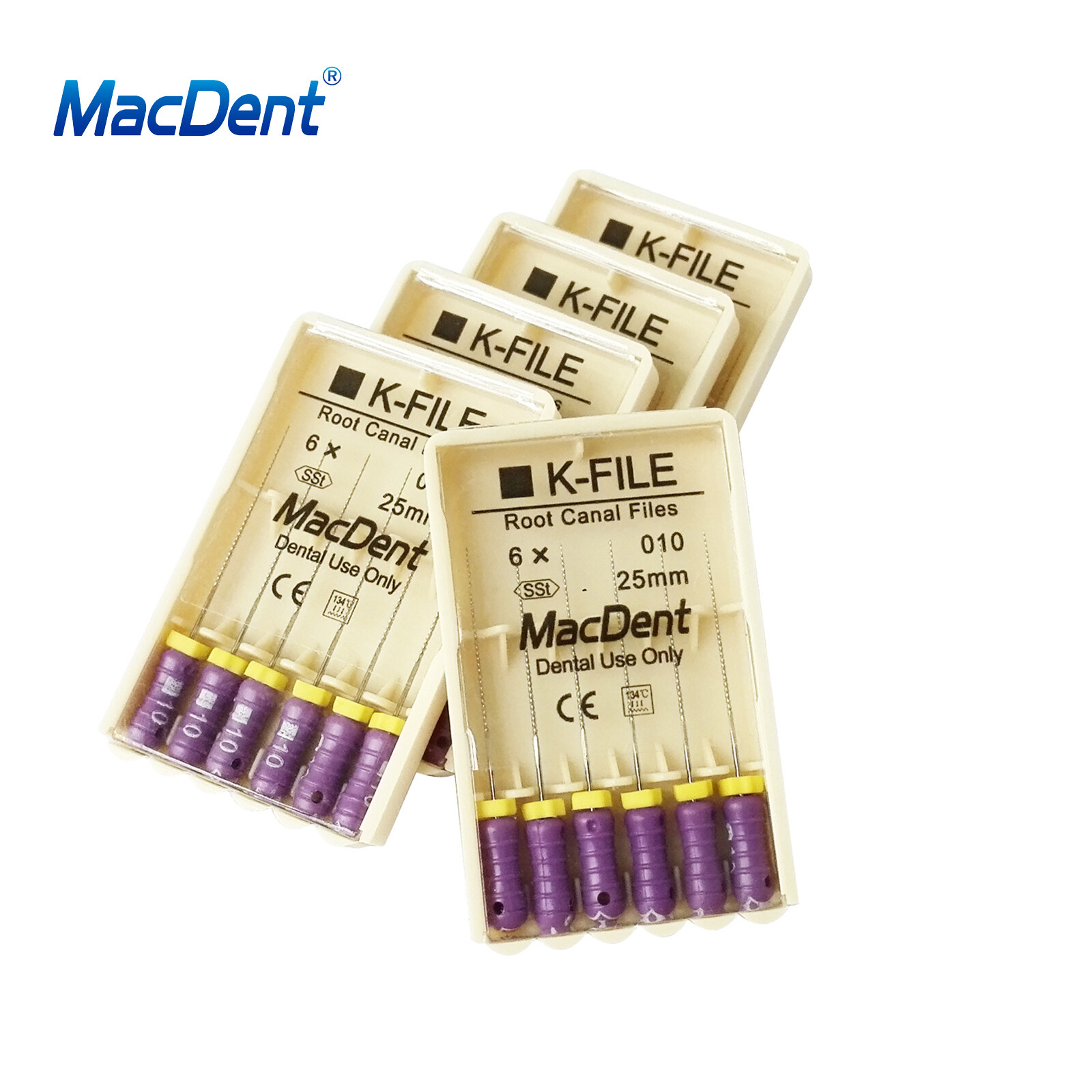 MacDent Limas de endodoncia manual dental K-Files acero inoxidable 21/25/31mm