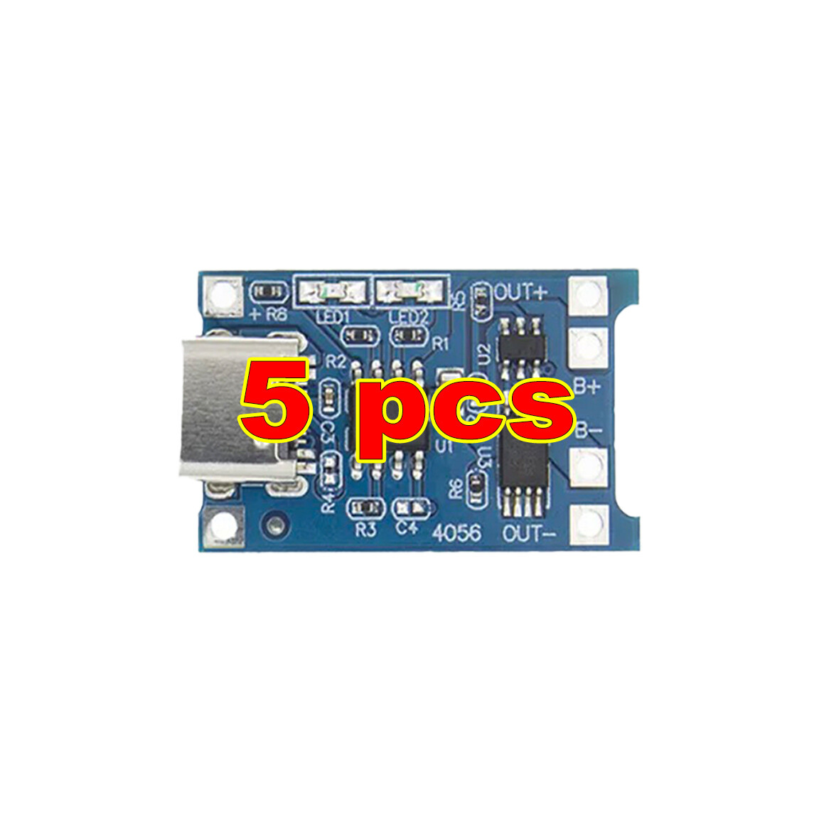Type-C USB 5V 1A 18650 TP4056 Lithium Battery Charging Board Charger US