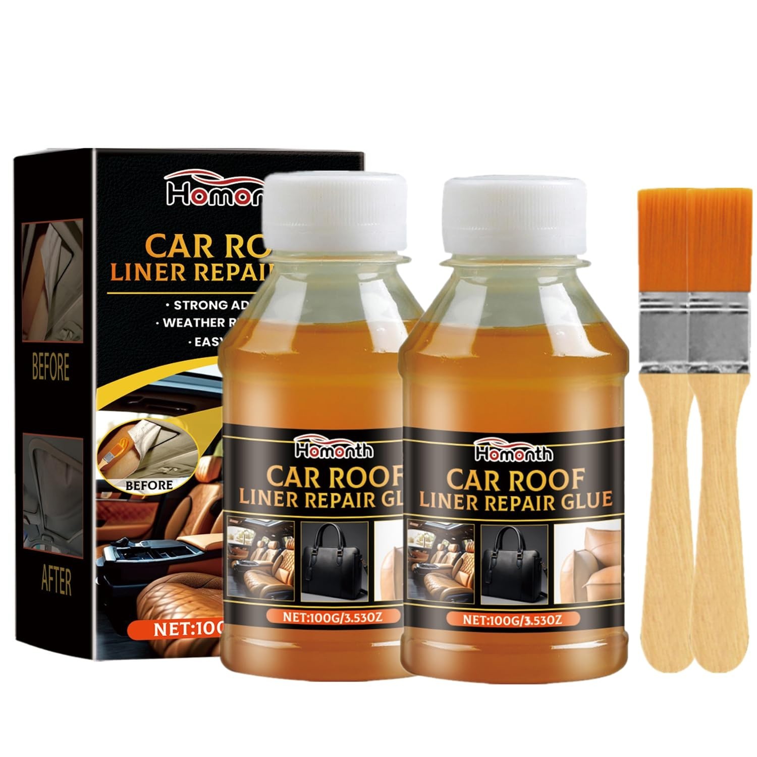 2X Car Headliner Repair Glue Upholstery Adhesive for Automotive Interior 200ML