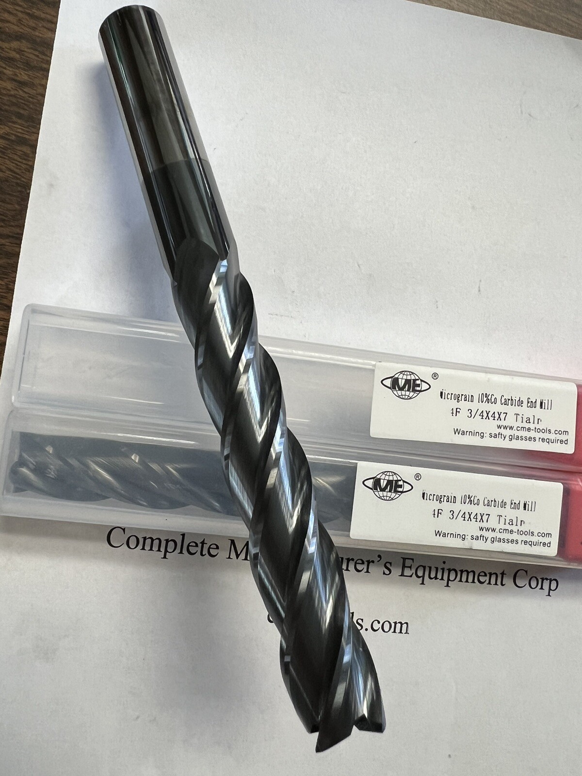 2pcs 3/4″x4x7 X-long length Carbide End Mills Tialn Coated 4 Flt S/E –new