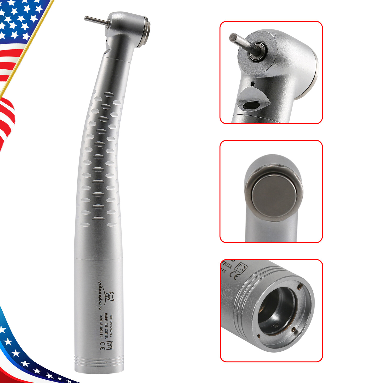 Dental Fiber Optic High Speed Handpiece Standard Head fit Kavo LED Coupler 6H/4H