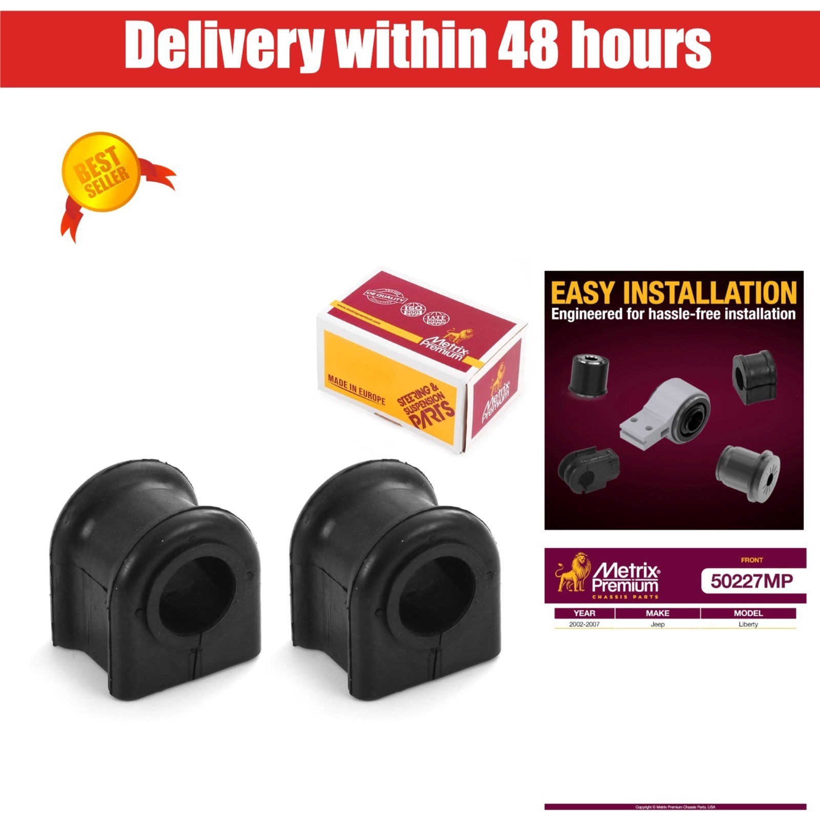 Front Stabilizer Bar Bushing Kit for 2002-2007 Jeep Liberty – K200161