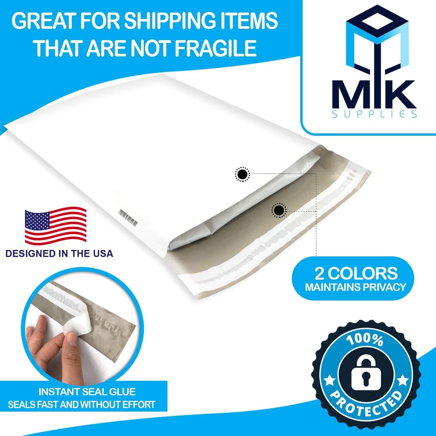 Poly Mailers Shipping Bag 6×9 7.5×10.5 9×12 10×13 12×15.5 14.5×19 19×24 Choose 1