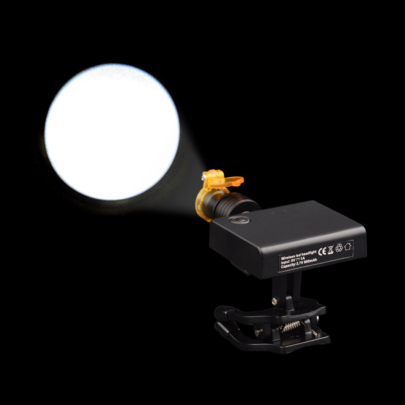 5W Wireless LED Head Light with Optical Filter Clip for Loupes Glasses USA STOCK