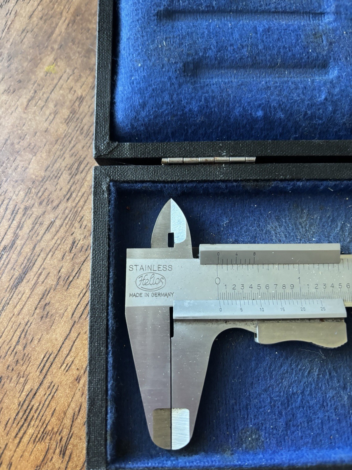 Helios Stainless Vernier Caliper 6 in 0.05mm Graduation Made in Germany Case