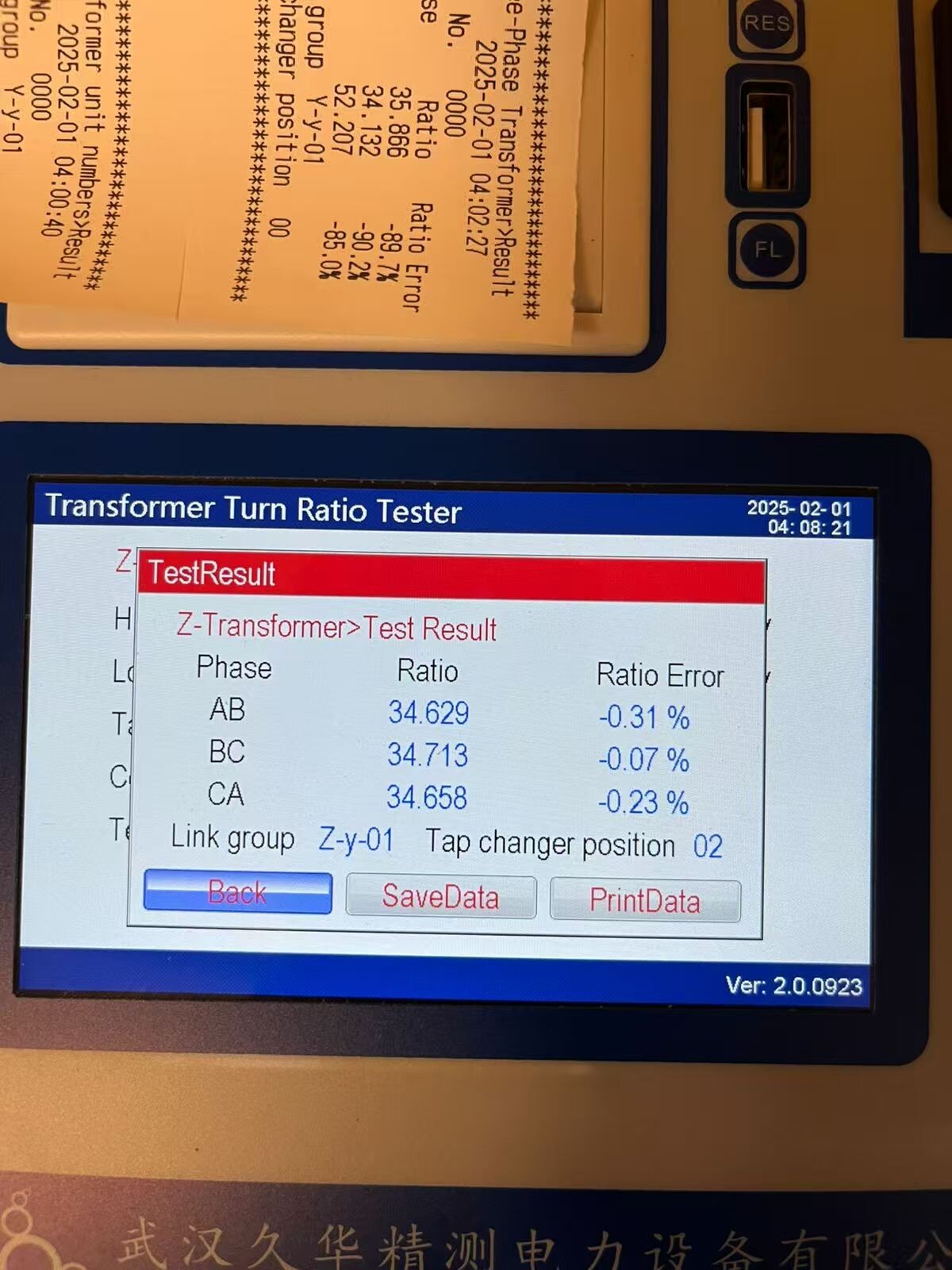 JH2702N TTR Meter Transformer Turns Ratio Tester Spanish/English PT CT Test