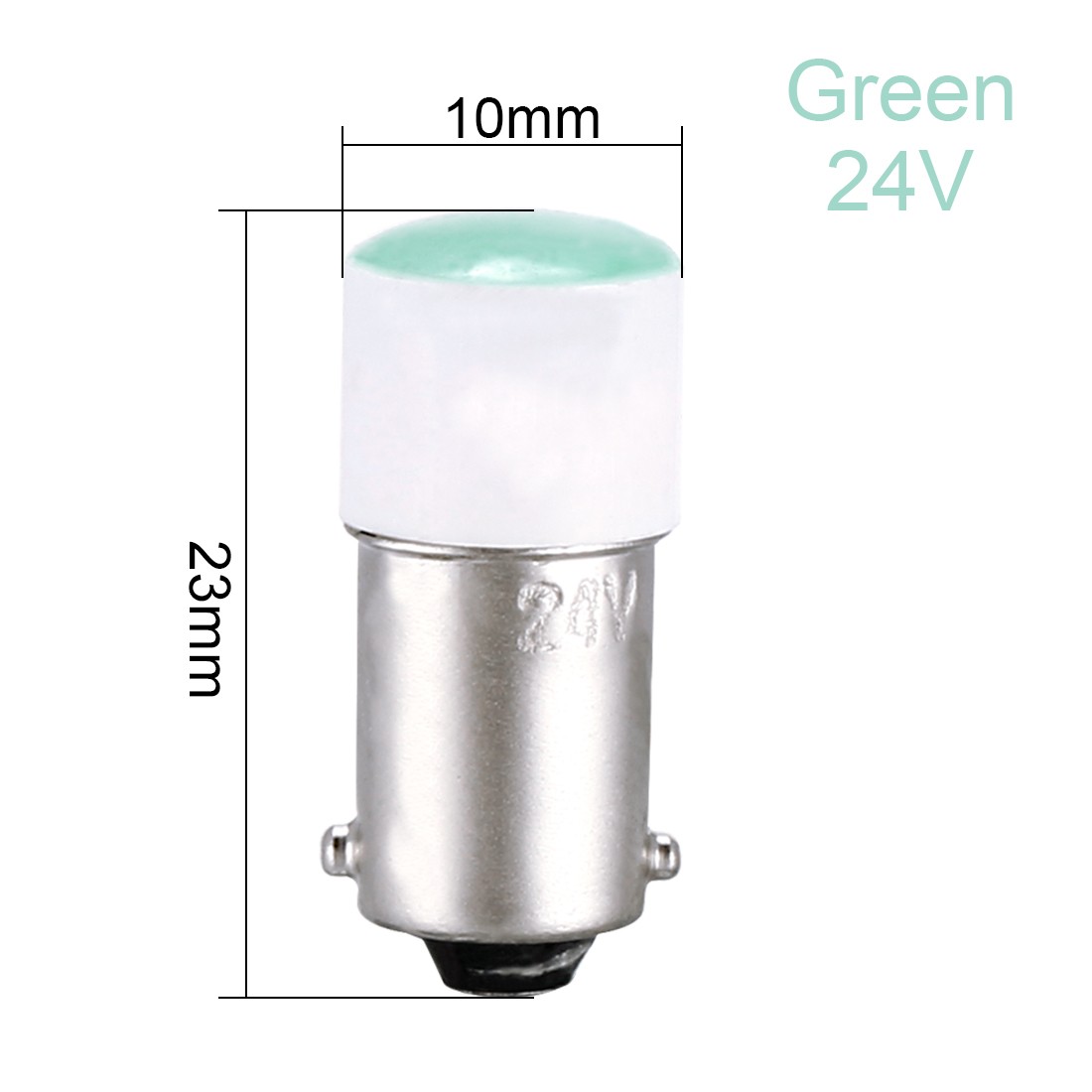 5Pack LED Bulbs 24V Dashboard Light Green BA9s Base Bulb