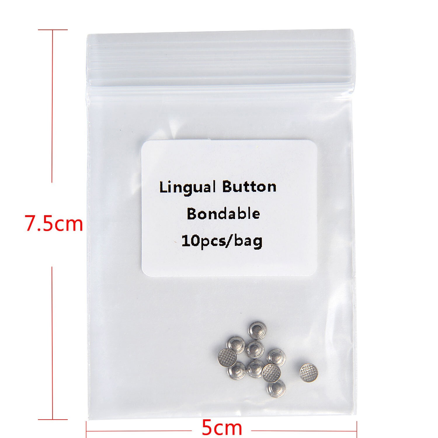 5 Packs AZDENT Dental Orthodontic Lingual Buttons Bondable Round Base Monoblock