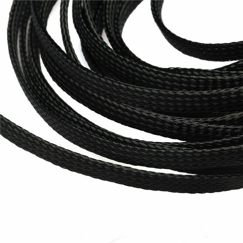 10/5M Black Expandable Wire Cable Sleeving Sheathing Braided Loom Tubing