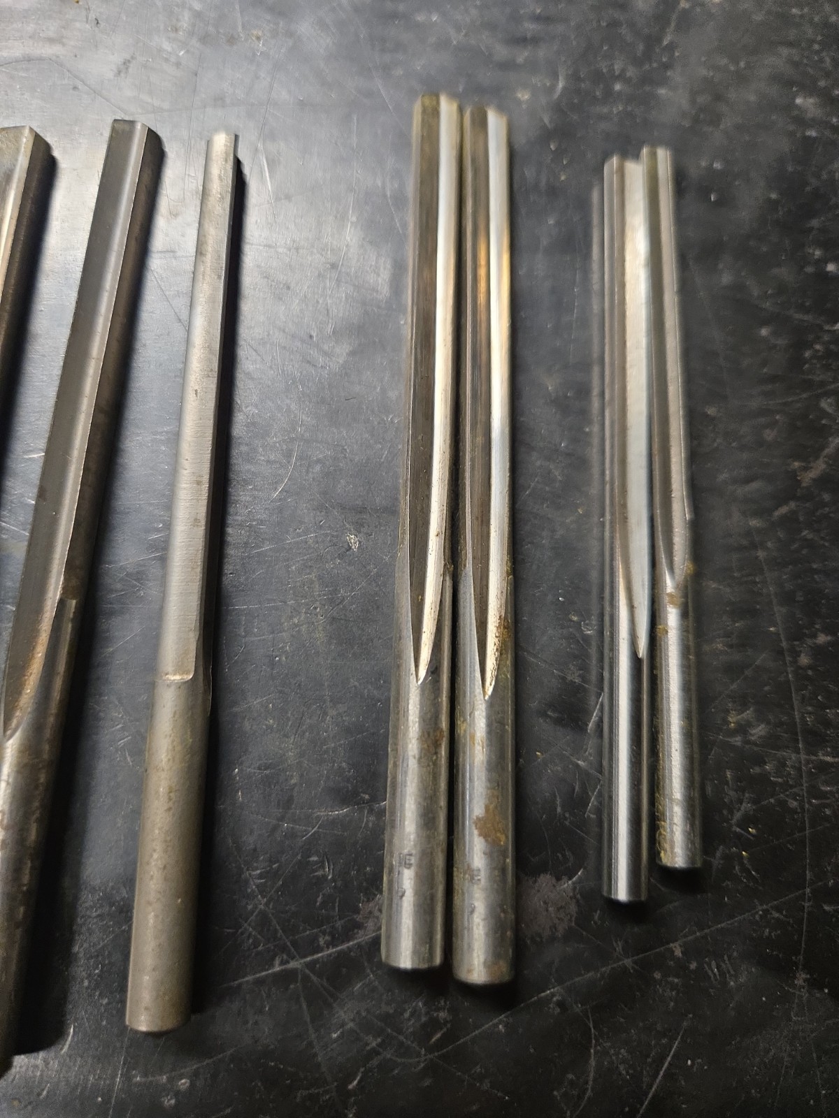 Vintage HSS Straight Flute Chucking Reamer Lot USA Machinist Tooling