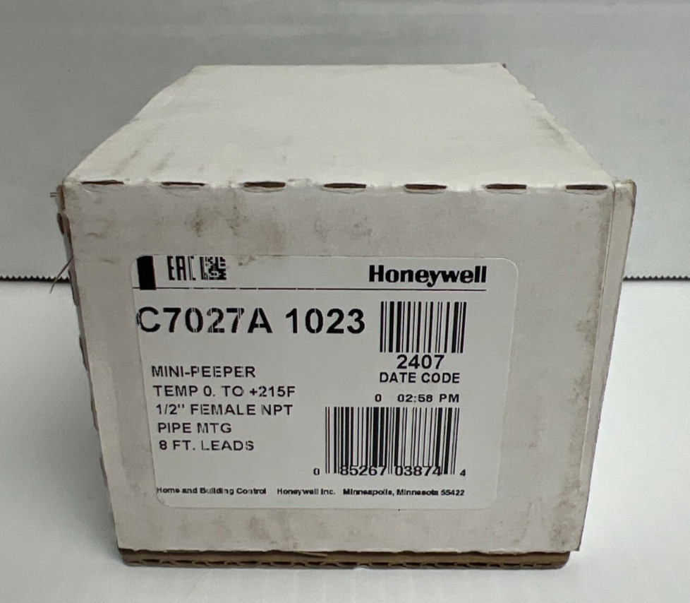 Honeywell Mini-Peeper Ultraviolet Flame Detector Sensor – C7027A 1023