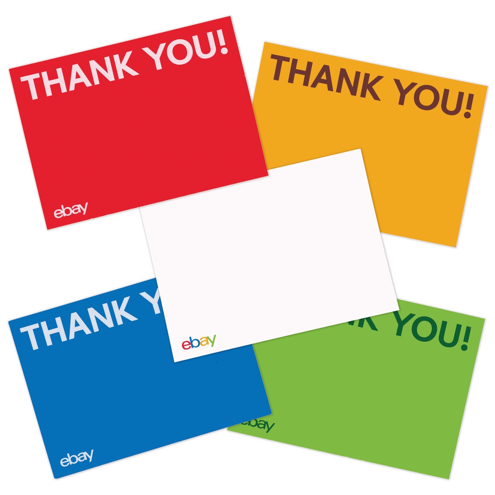 NEW Thank You Cards – Red, Blue, Green and Yellow