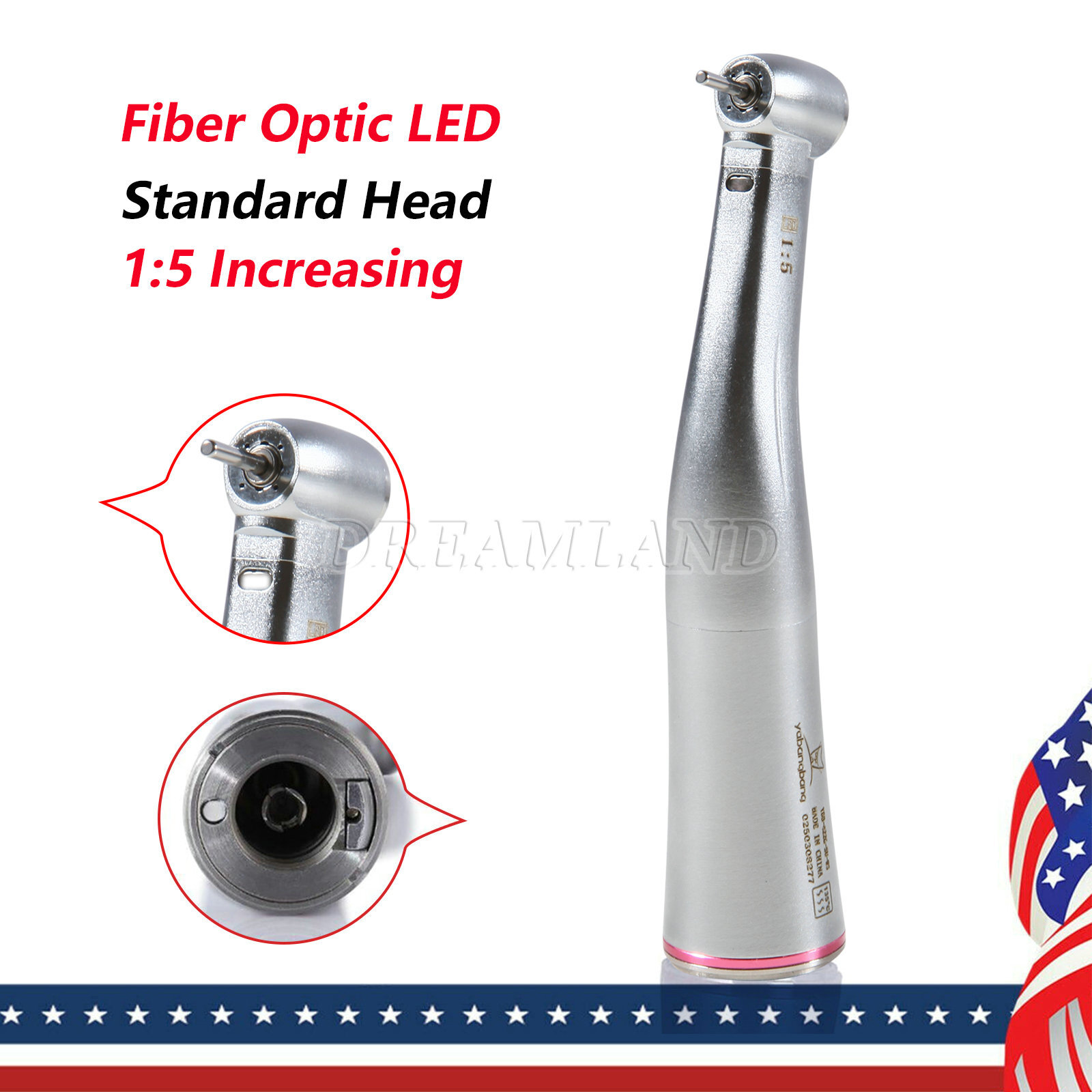 NSK Style Dental Brushless LED Electric Micro Motor/1:5 LED Increasing Handpiece