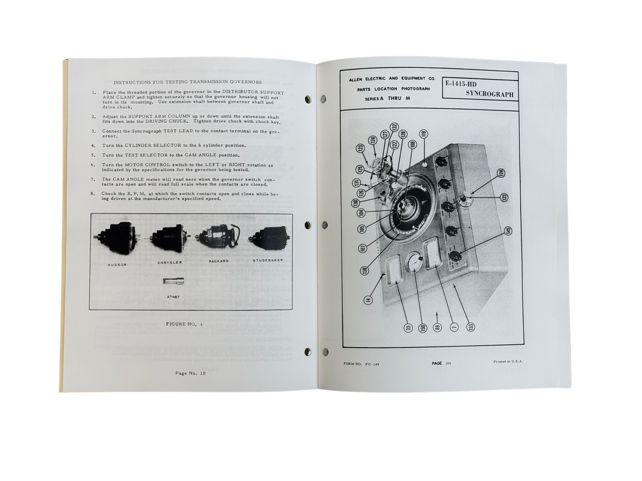 Allen Model E1416HD & E1415HD Distributer Machine Manual