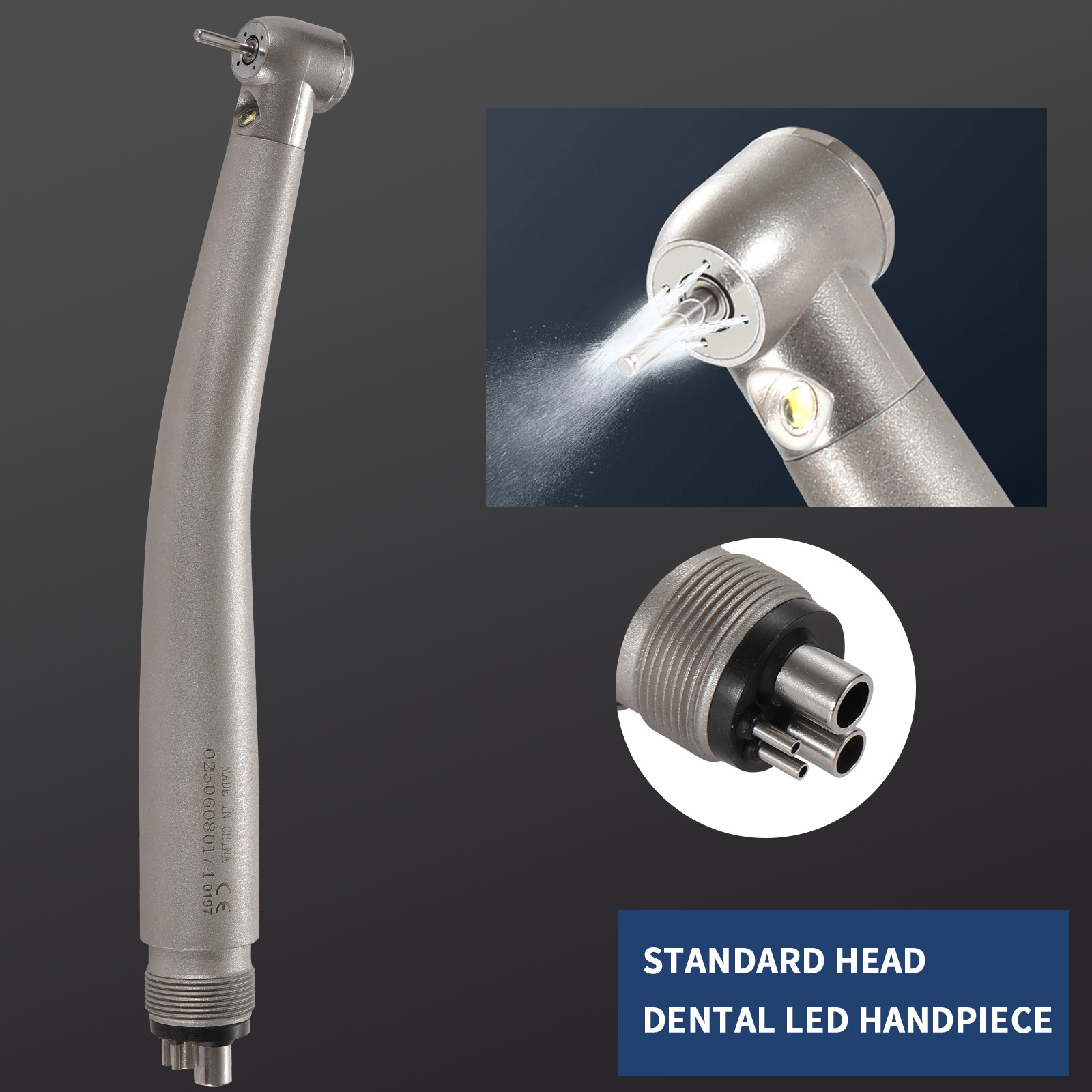 Dental LED Fibre Optic Contra Angle 1:1 Handpiece Fit NSK Ti-Max X25L Style
