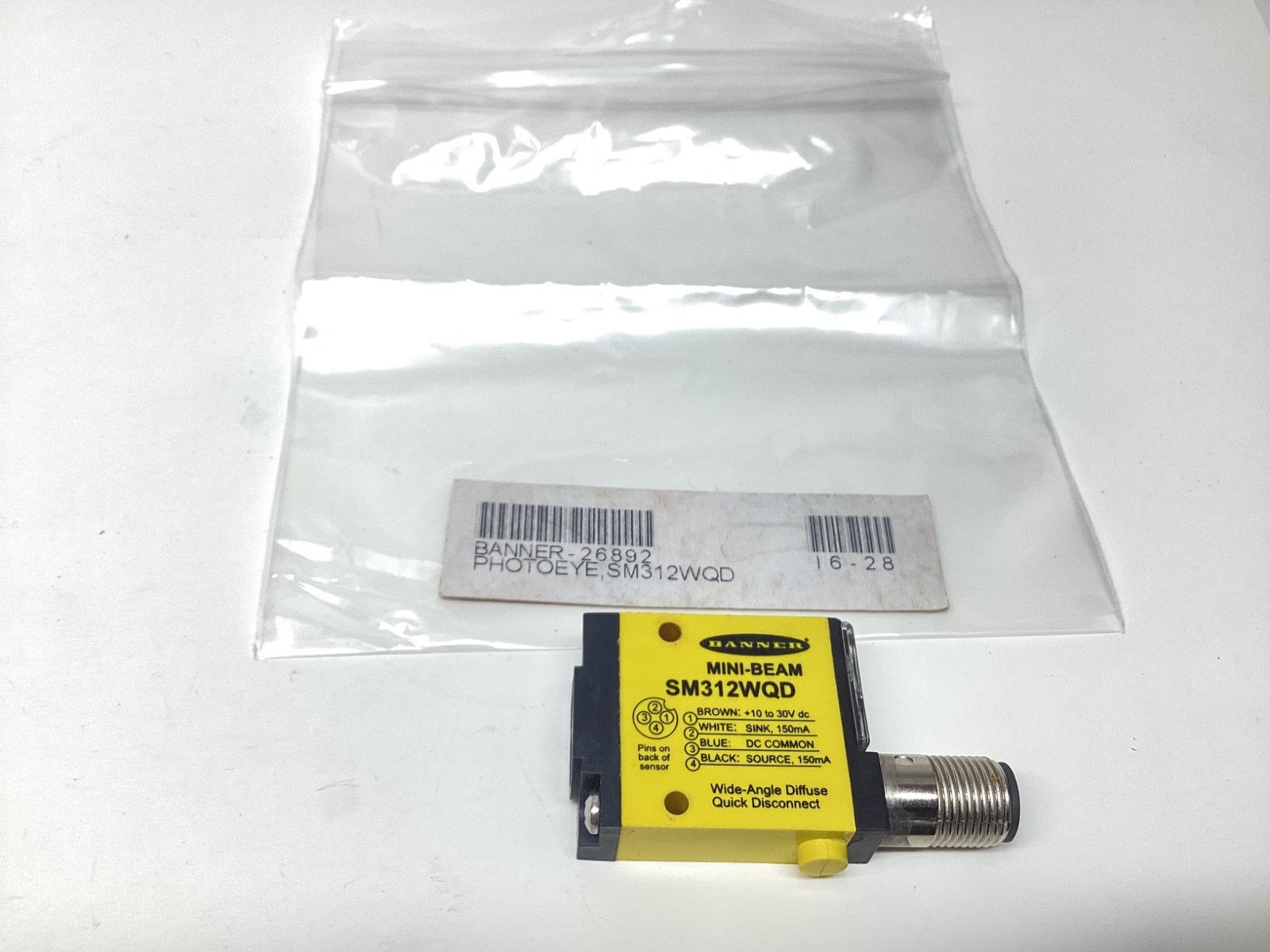 Banner SM312WQD Mini-beam 10-30v-dc Photoelectric Sensor 100% guaranteed.