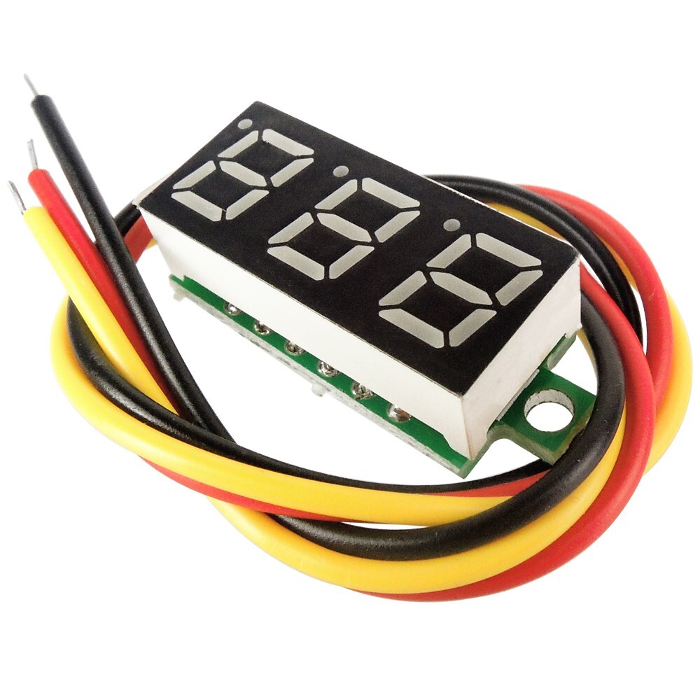 10PCS 0.28″ Mini DC 0-100V Voltage Tester Gauge Meter Digital LED Voltmeter