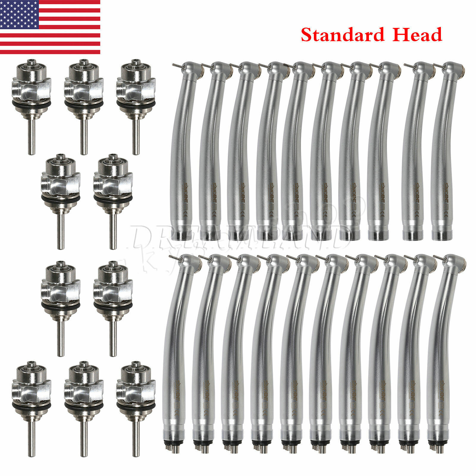 10 Packs NSK Pana Max Style Dental High Speed Turbine Handpiece Push Button 2/4H
