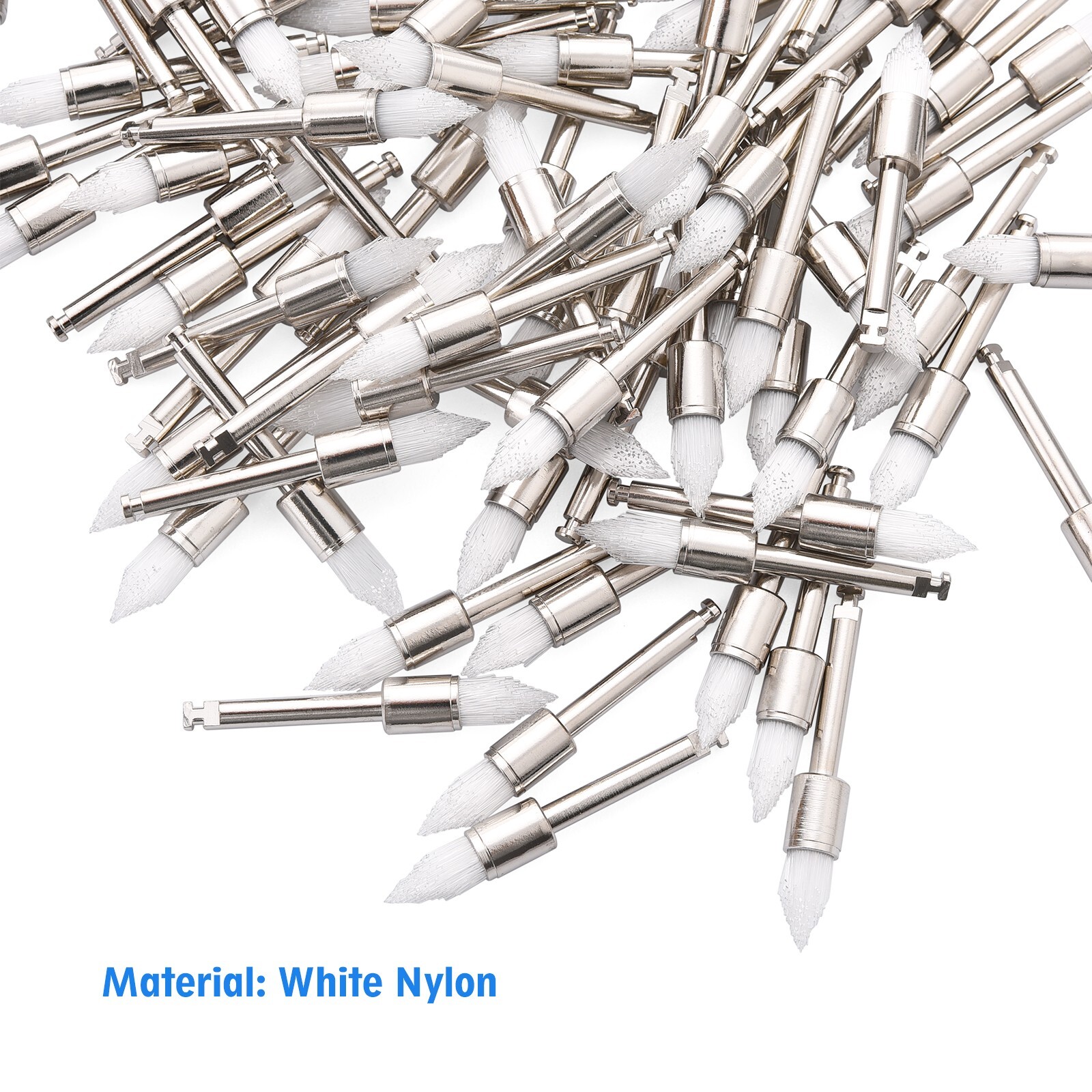Disposable Dental Prophy Polishing Brush Latch Tapered Type White 100Pcs/Box