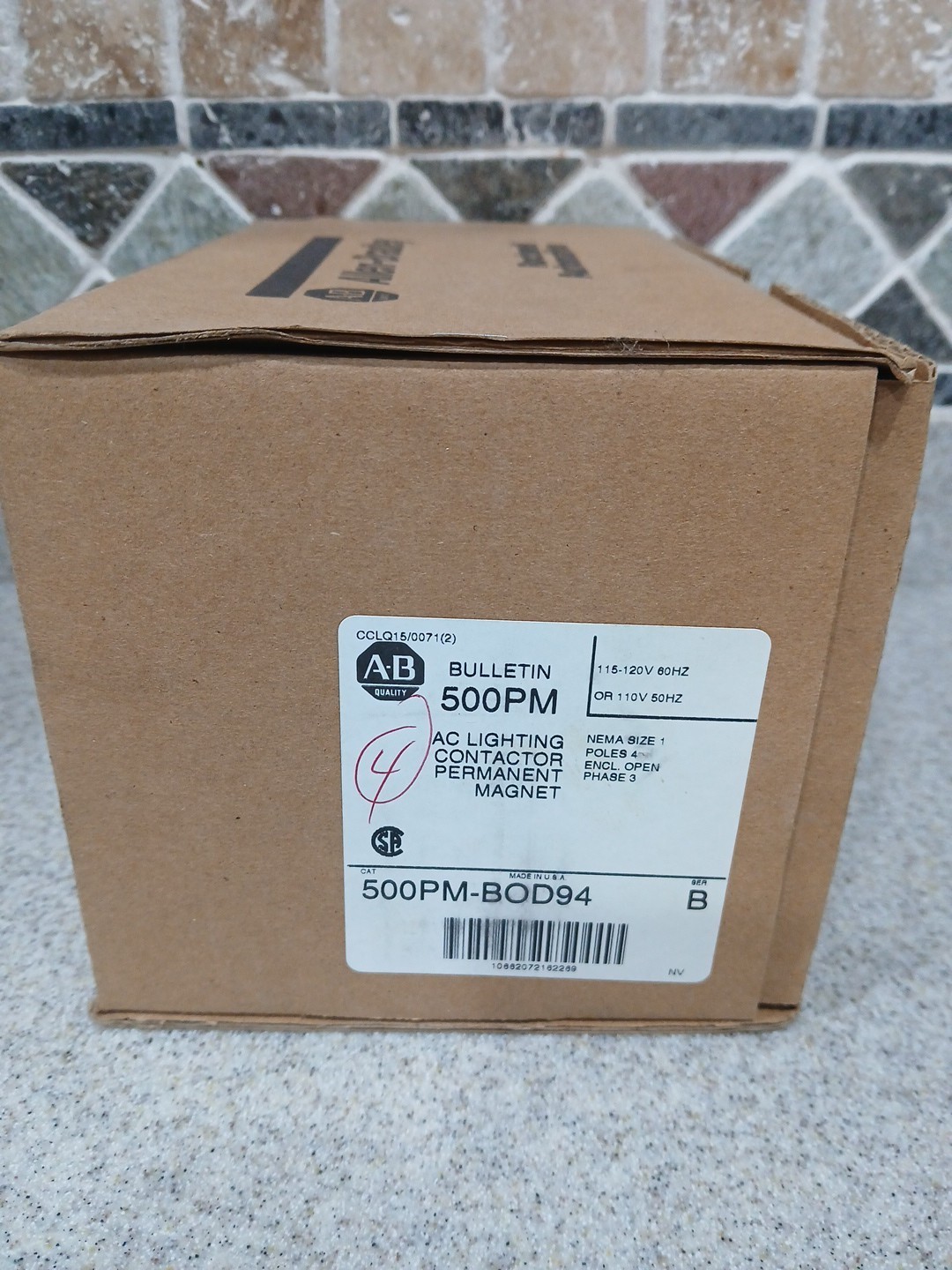 ALLEN BRADLEY ROCKWELL AUTOMATION BULLETIN 500PM CONTACTOR 500PM-BOD94 SERIES B