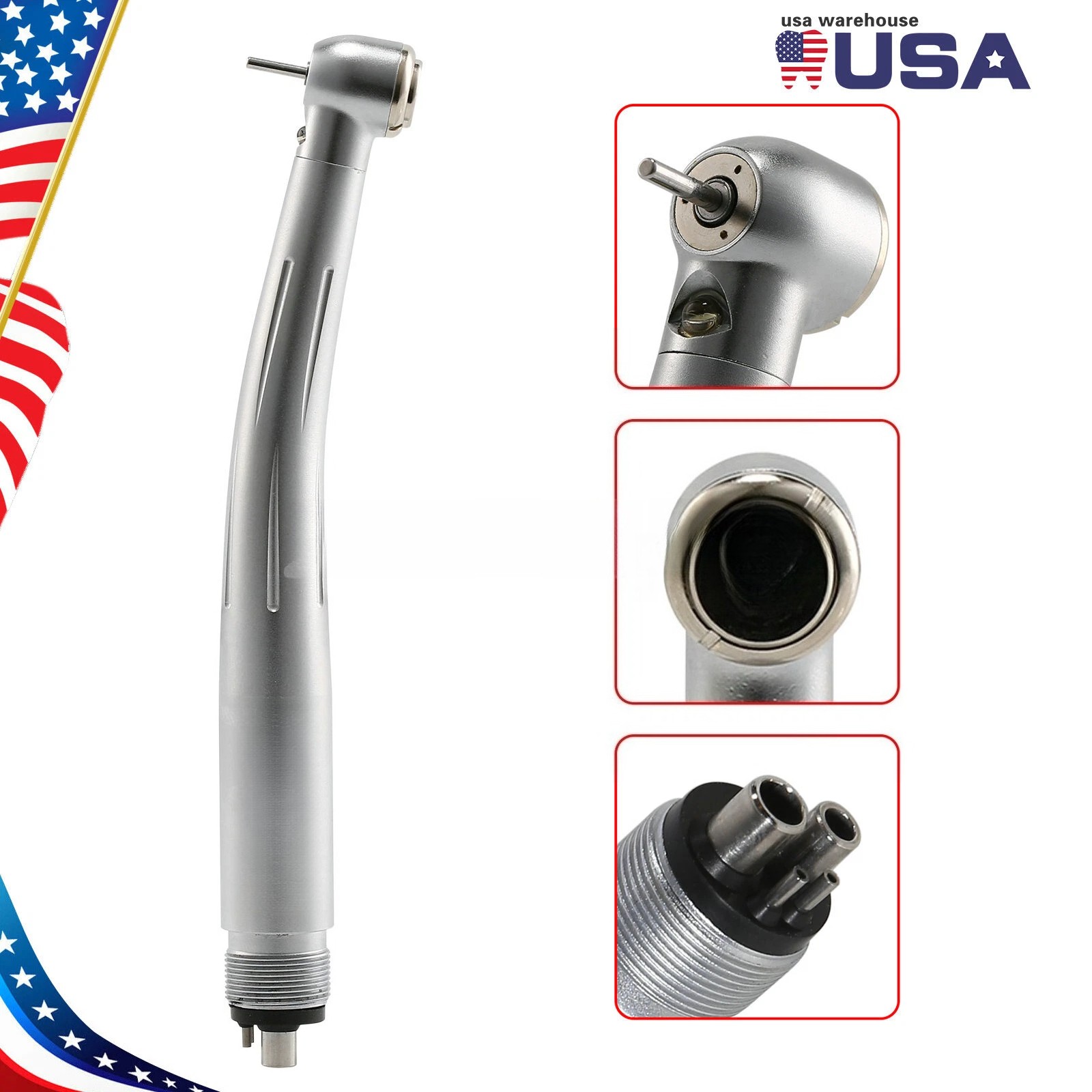 NSK Style Dental Fiber Optic LED E-generator High Speed Handpiece Turbine 4 HOLE