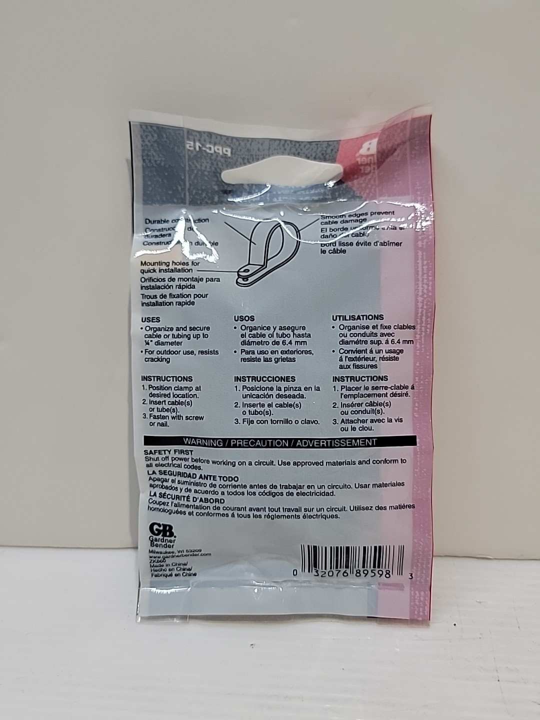 18 Pack Gardner Bender Cable Clamps 1/4″ 6.4mm
