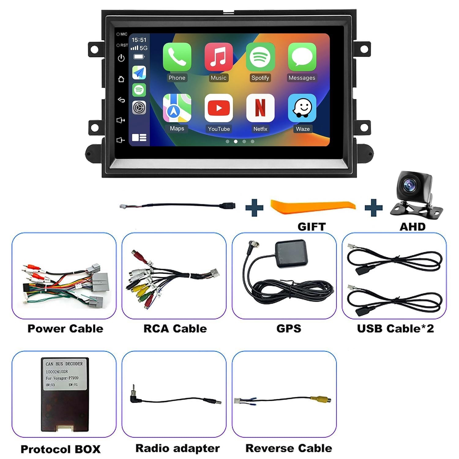 5GWifi Android Upgrade Car Radio for Ford Mustang 2005-2009, Explorer 2006-20…