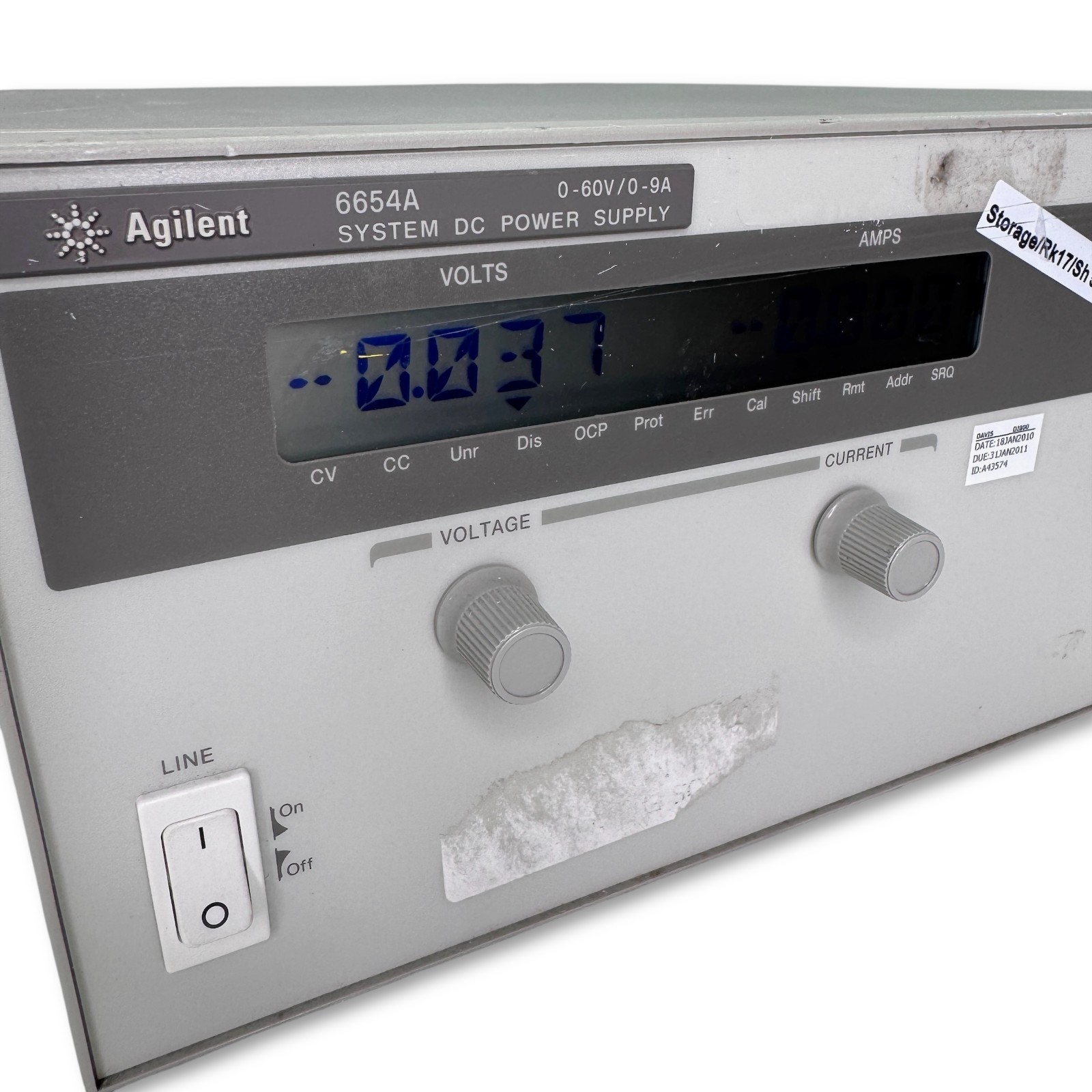 Agilent Keysight HP 6654A System DC Power Supply 0-60V 0-9A 540W GPIB Power On