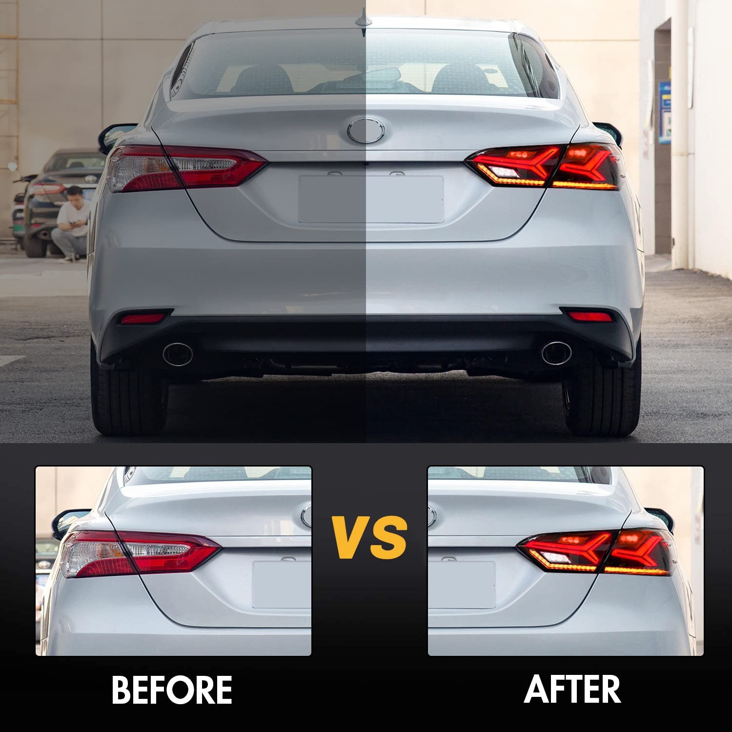 2018-2023 Camry SE XSE LED Tail Lights Sequential Turn Brake DRL 8th Gen