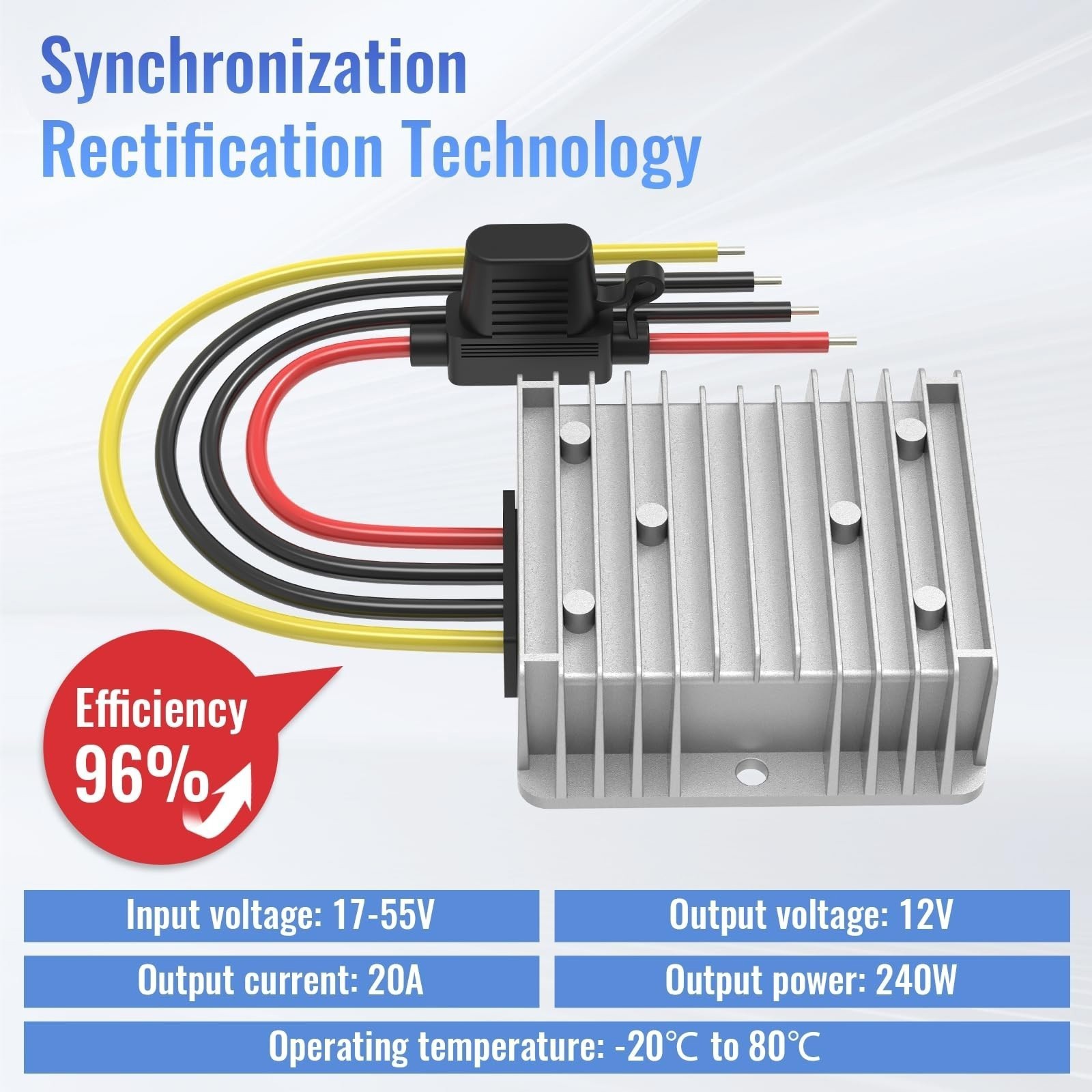240W 20A Voltage Reducer DC 17-55V to 12V Step Down Converter Regulator,DIY