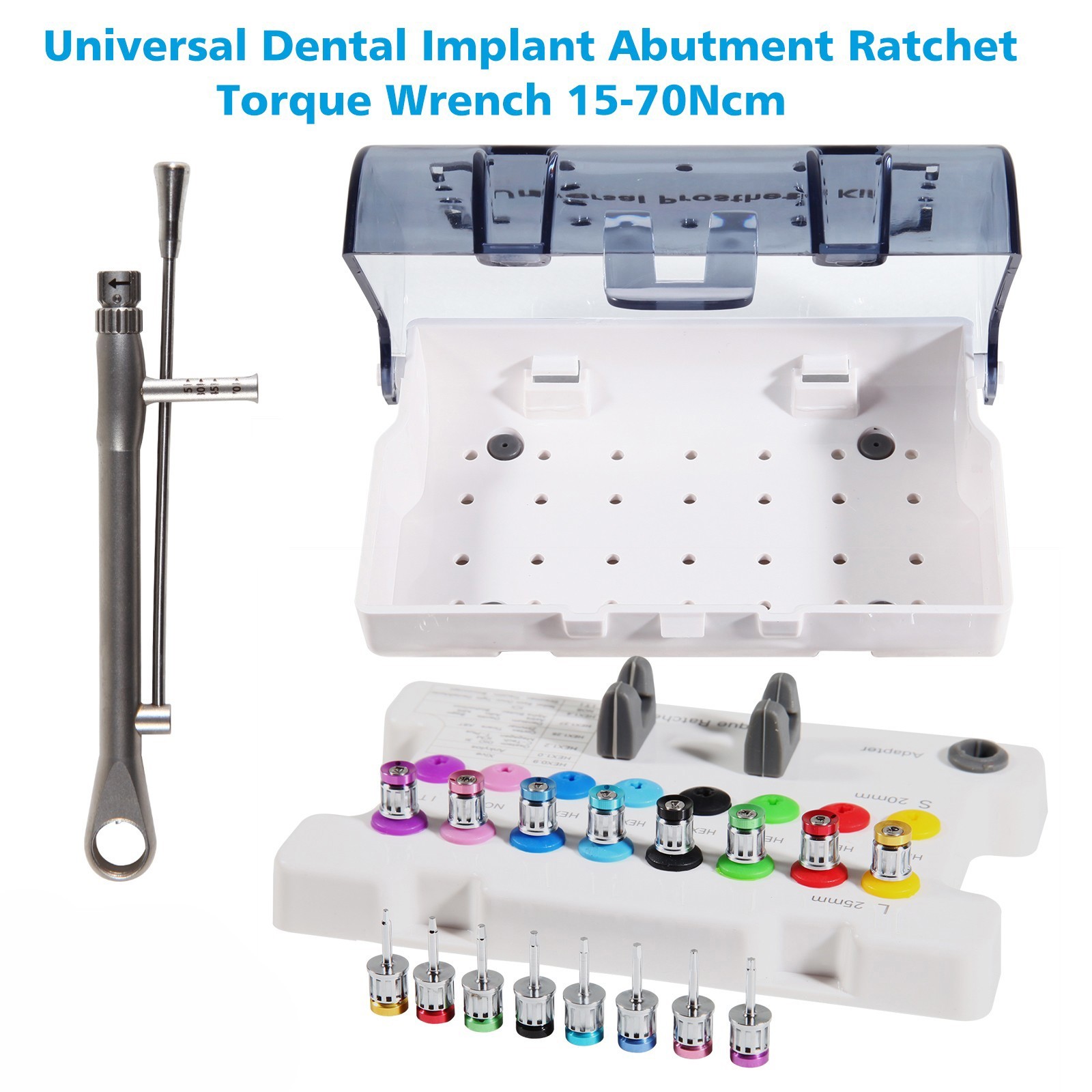 Dental Universal Implant Prosthetic Kit Torque Wrench Screw Drivers Remover USA