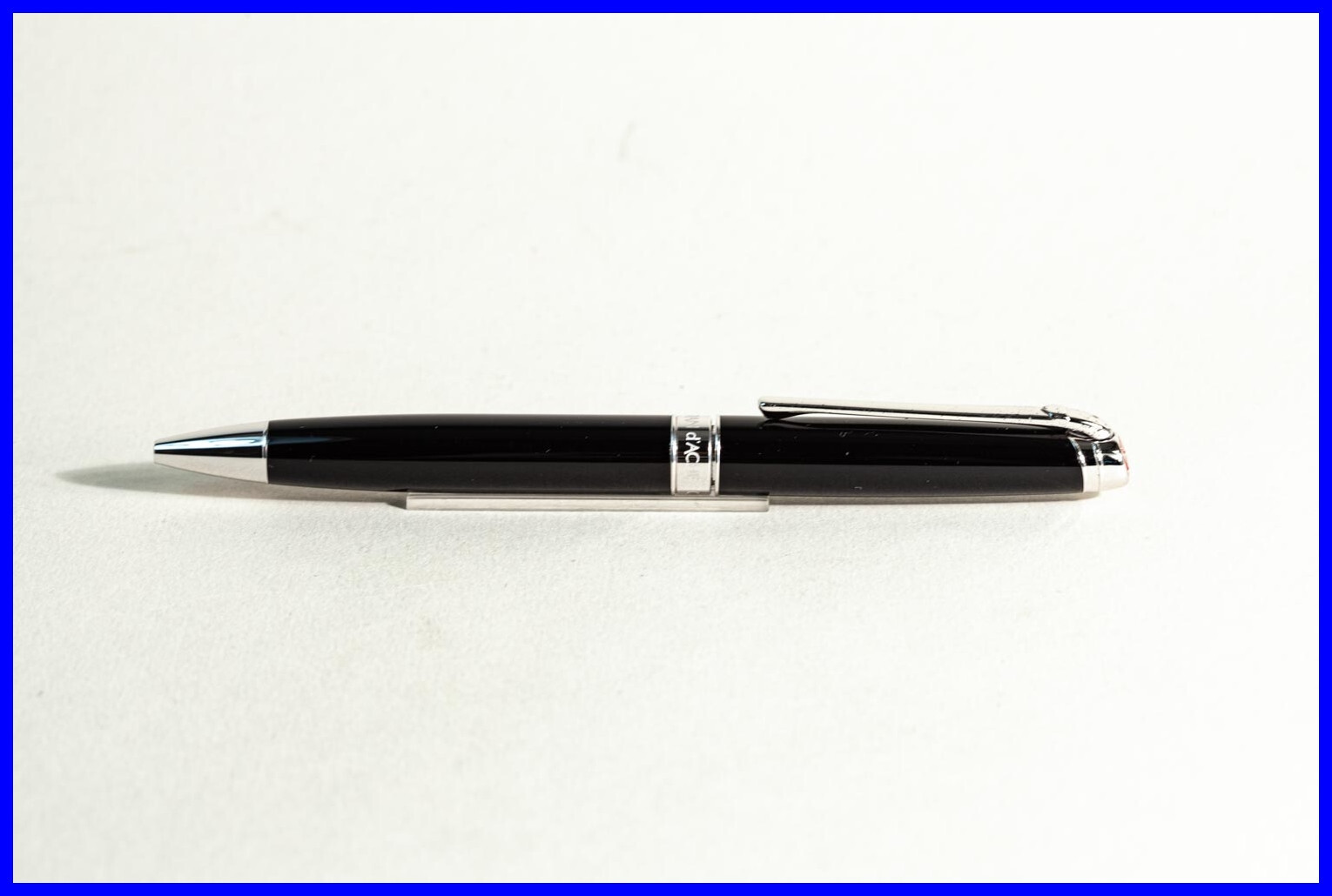 Caran D’Ache Ballpoint Pen in Black & Silver with New Refill