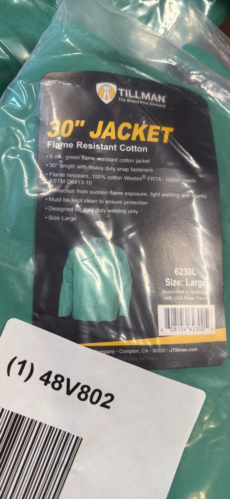 Tillman 6230 Lightweight Durable Flame Resistant FR MIG TIG STICK WELDING JACKET