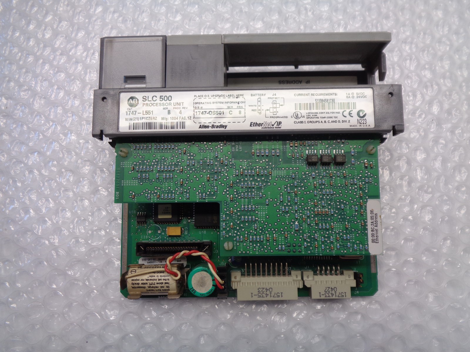 ALLEN BRADLEY 1747-L551 SER.B PROCESSOR UNIT W/O KEY NSNP