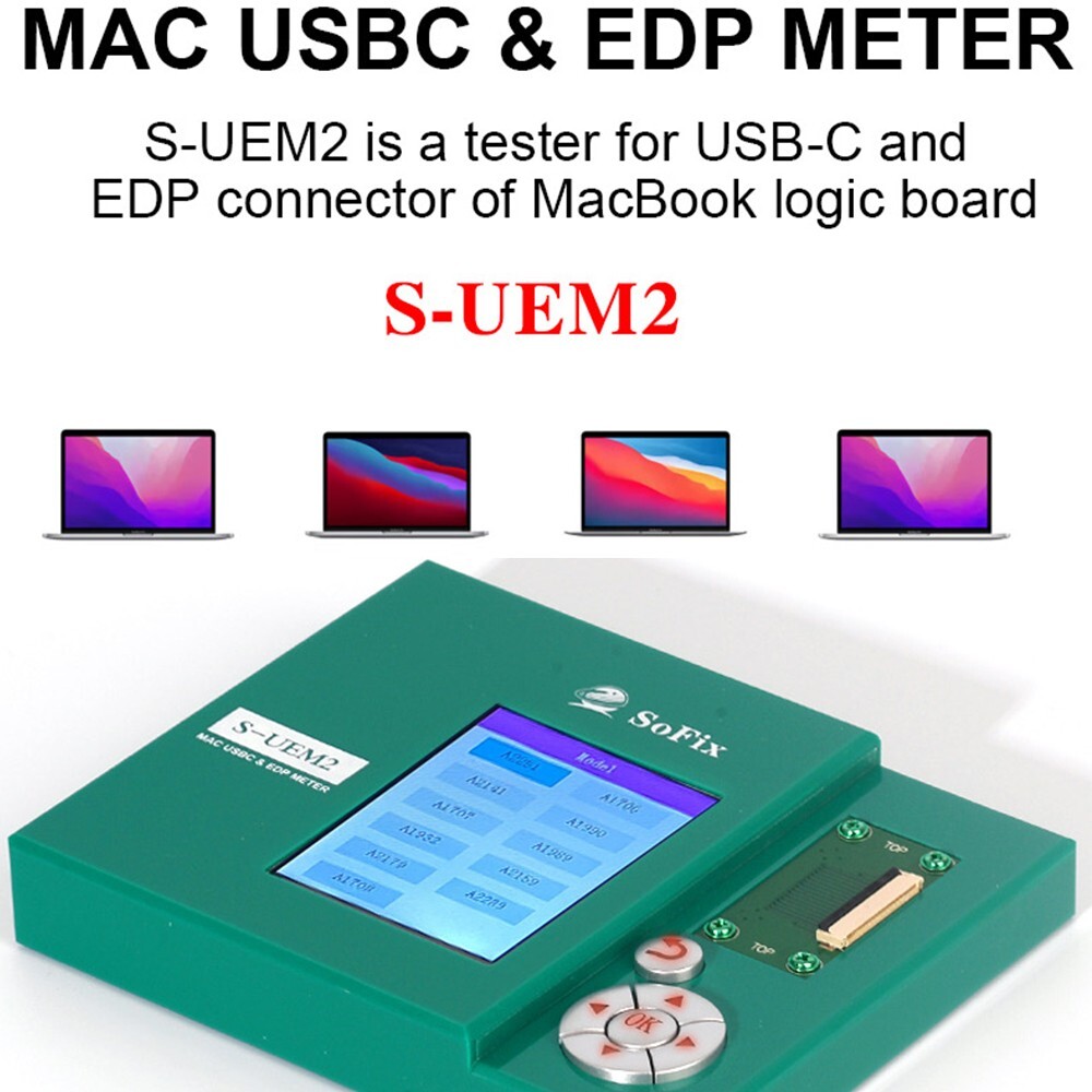 USBC & EDP Meter/ Detector for EDP Connector of MacBook Logic Board/ Screen