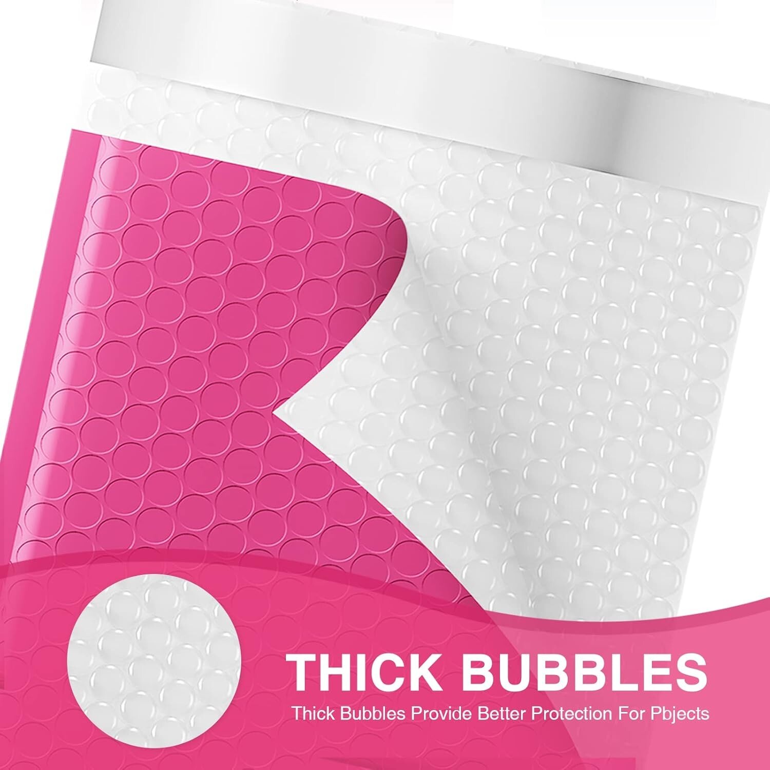 100 Pack Poly Bubble Mailer Padded Envelope Mailing Bags 6×10″ 6×9″ #0 Hot Pink