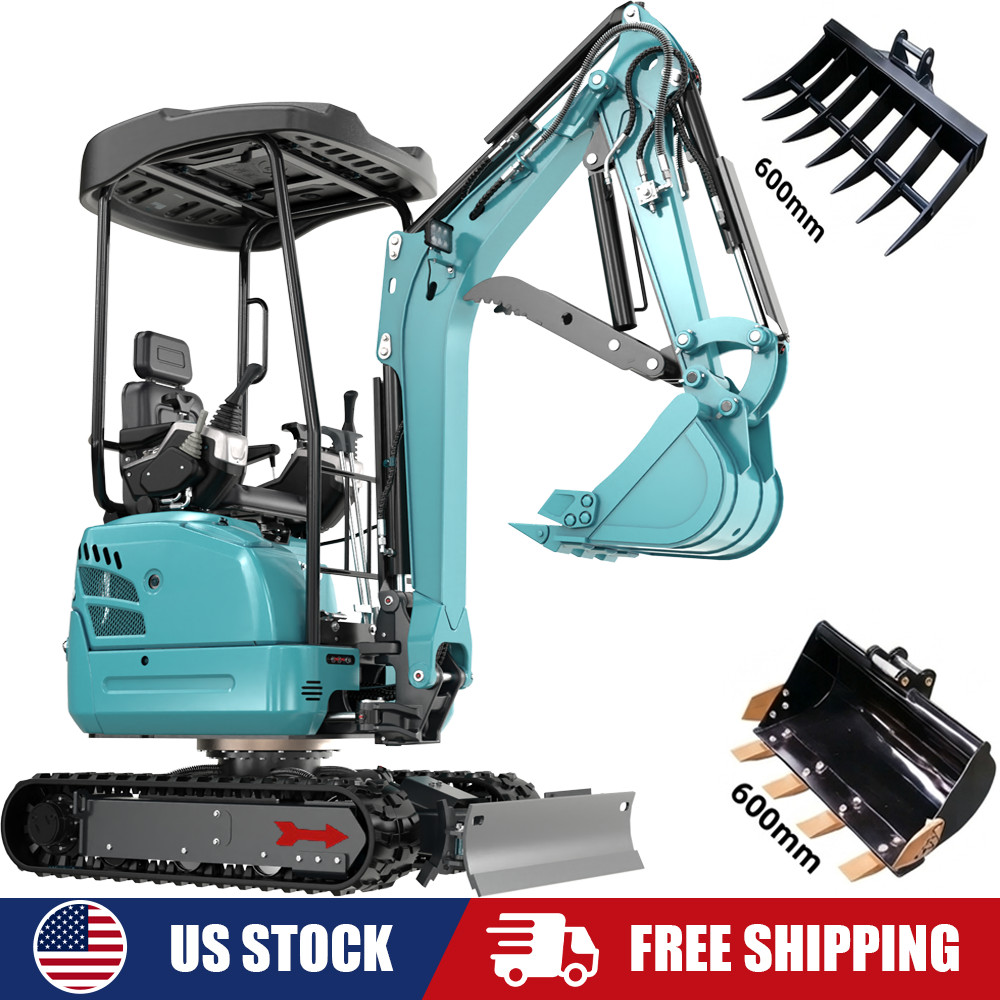 2.5Ton Mini Excavator Side Swing Digger Kubota D902 Diesel Engine+ 4 Attachments