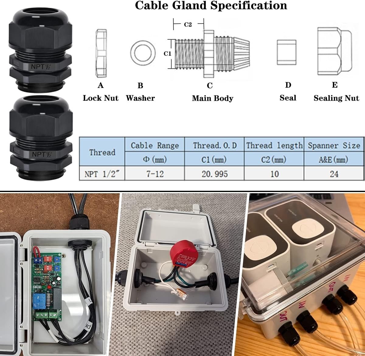 Junction Box ABS Plastic Dustproof Waterproof Electrical Boxes Hinged Shell …