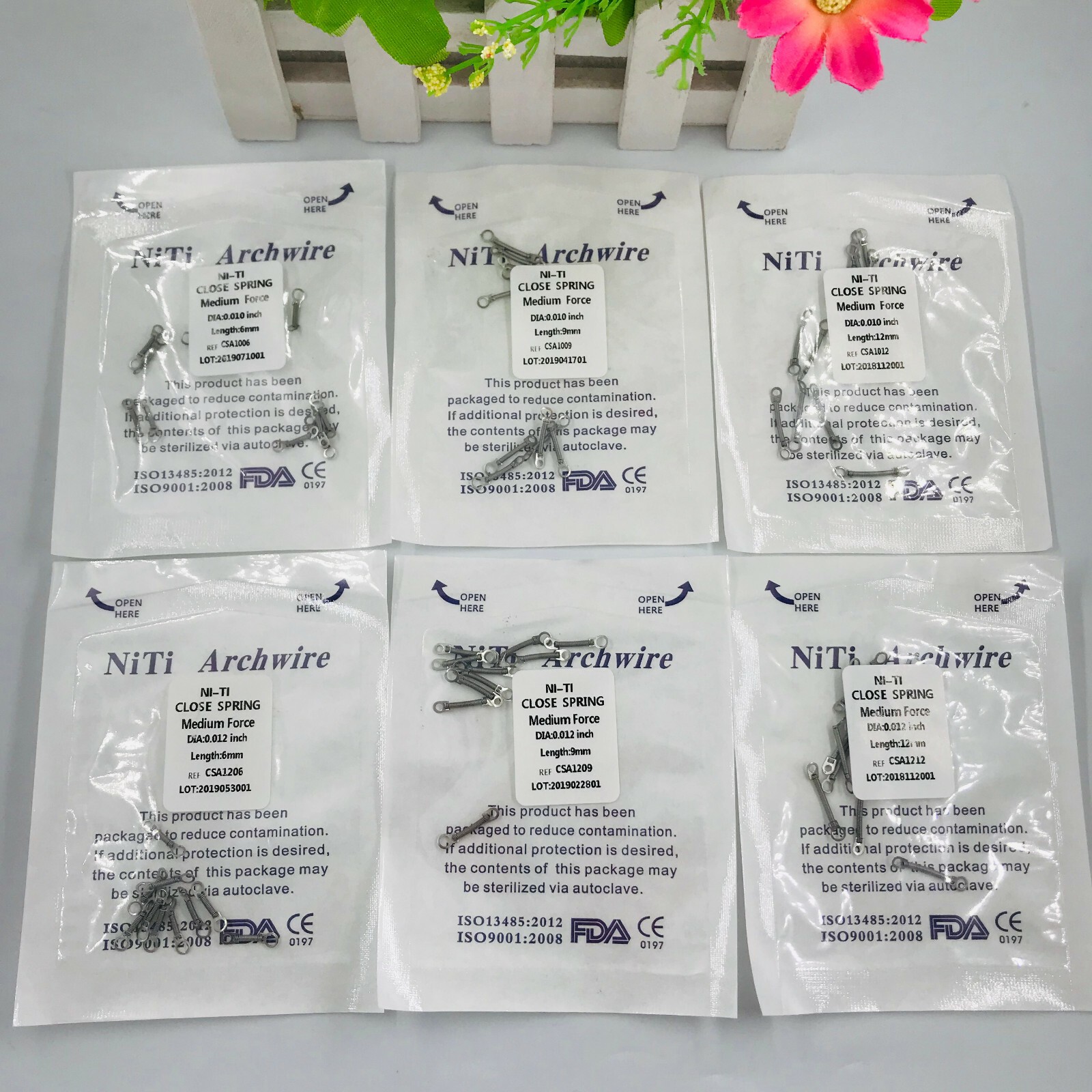 Dental Orthodontic Closed Coil Spring NITI Open Spring 010/012 Force 10Pcs/1Pack