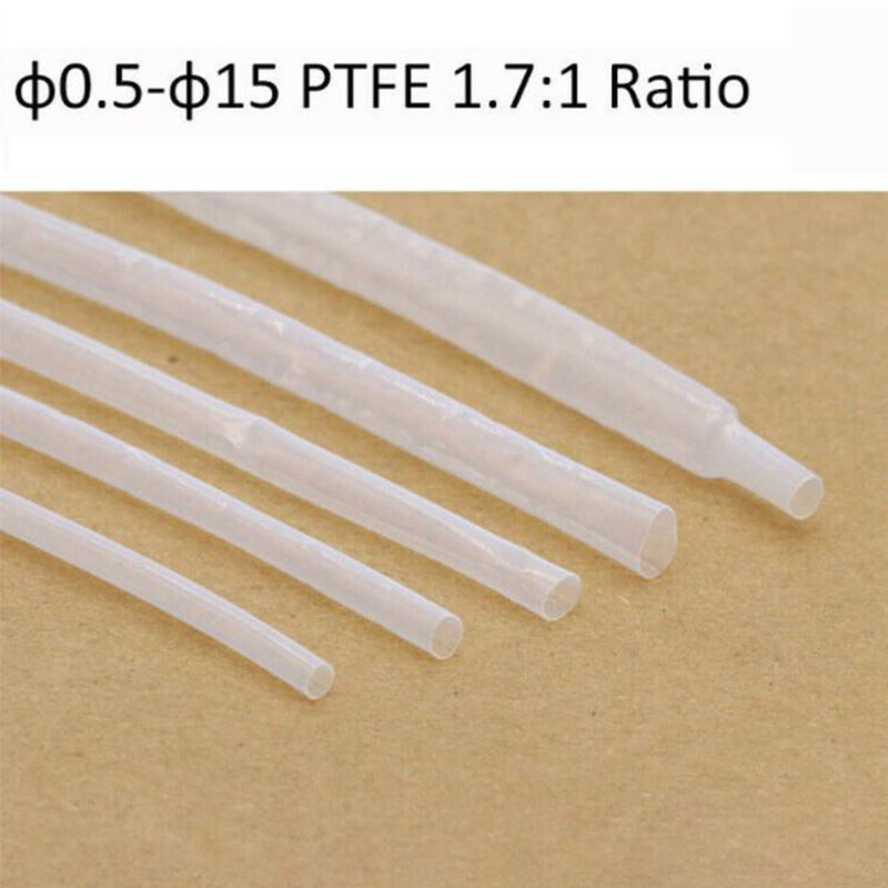 Clear 1.7:1 PTFE Heat Shrink Tubing 260°C HIGH TEMP Tube Preservative Sleeving