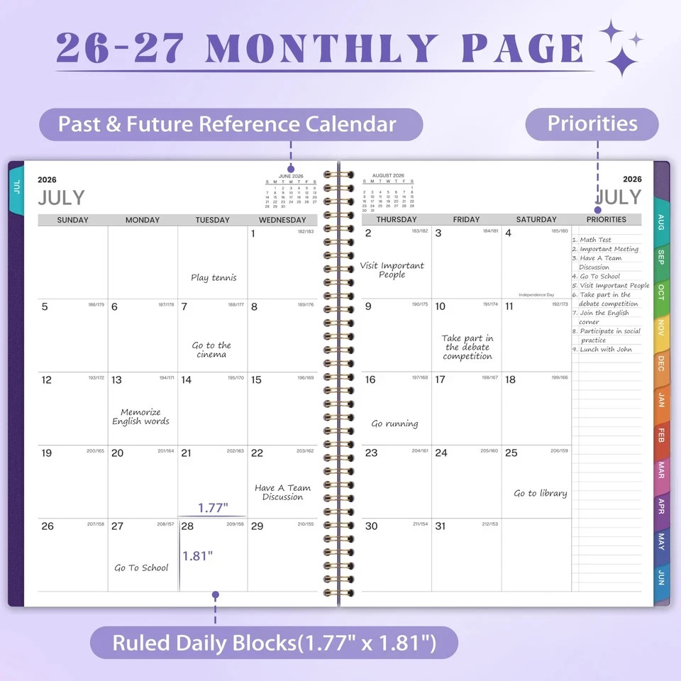 2026-2027 Appointment Book/Planner – 8.2″ x 11″, Daily Planner from Jul. 2026…