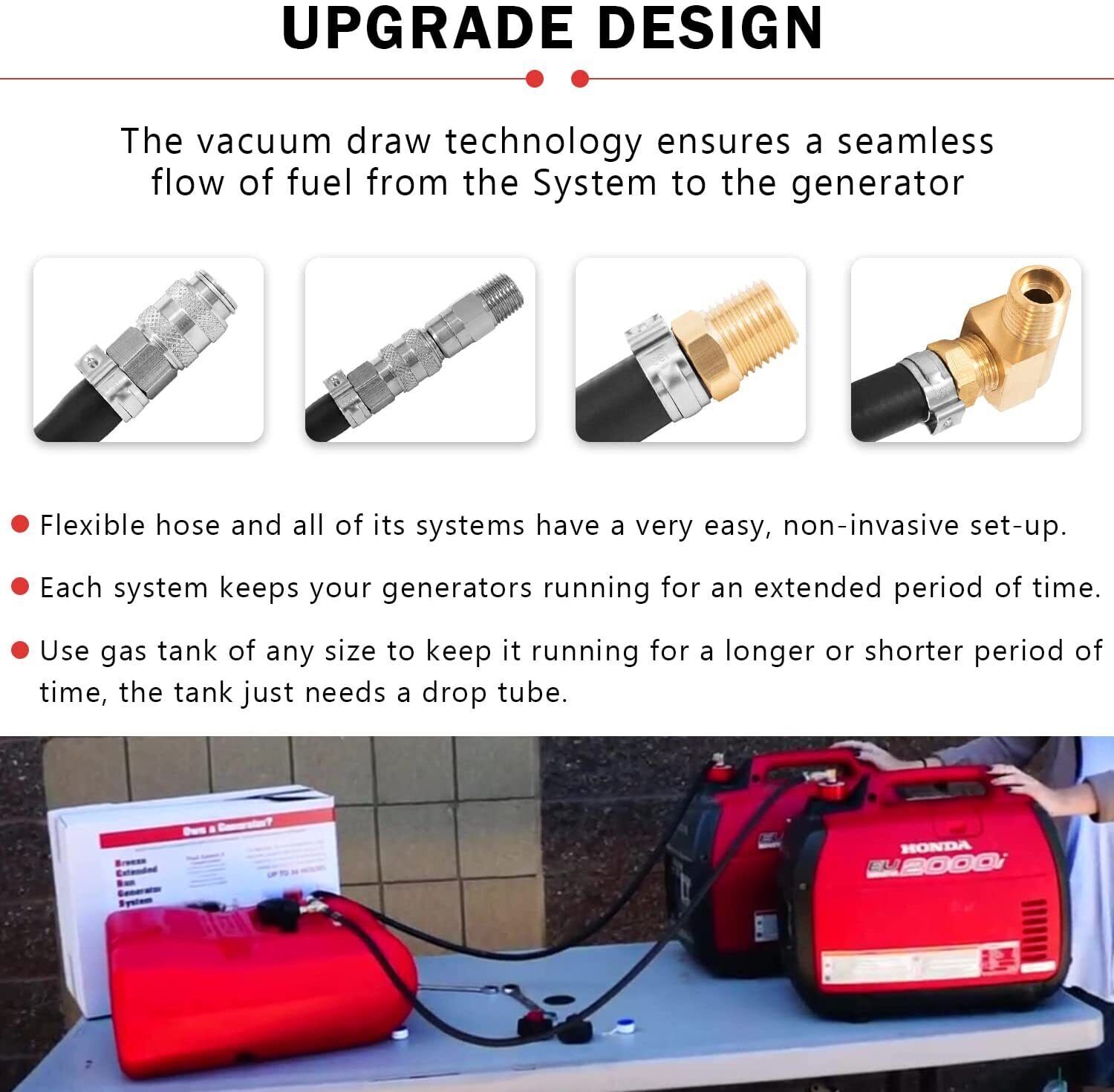 For Honda EU1000i / EU2000i / EU2200i HND1.2CD Dual System Extended Run Fuel Kit