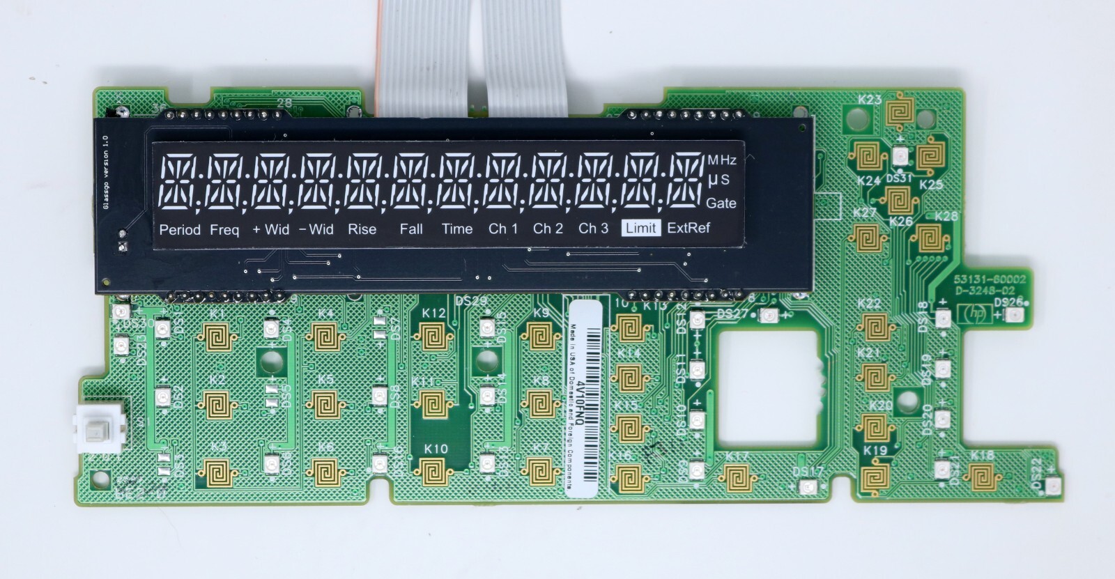 HP / Agilent 53131A / 53132A LED Display Conversion Kit, VFD Display Replacement